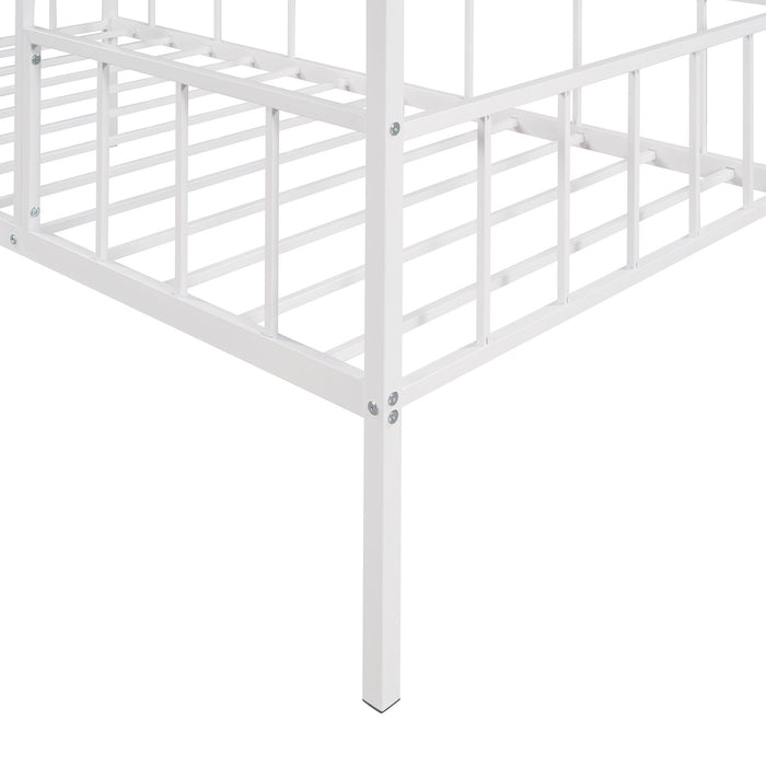 House Bed Frame With Slatted Support, No Box Spring Needed