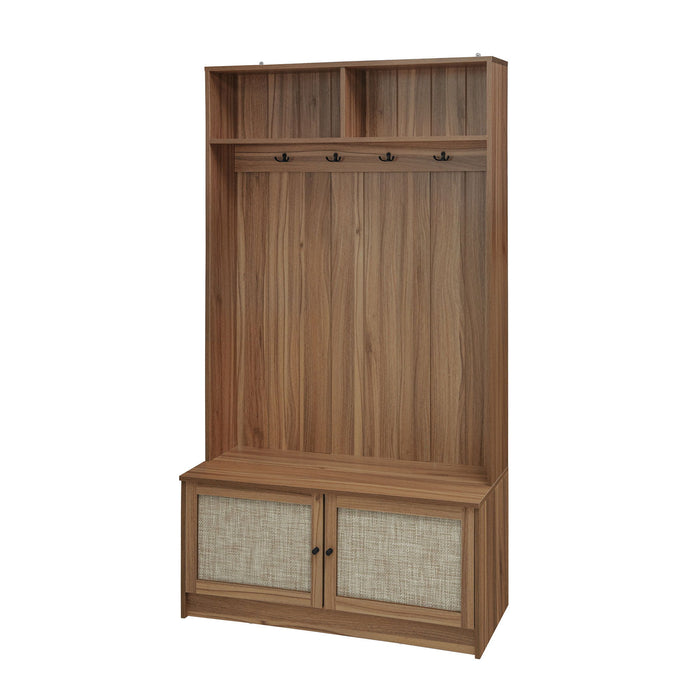 Modern Storage Closet For Bedroom, Entryway, Or Living Room - Walnut