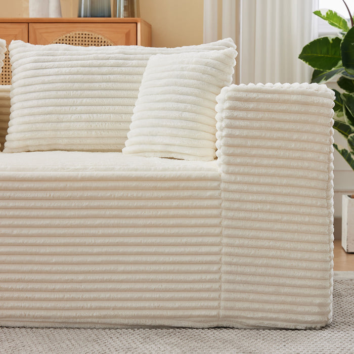 Modular Sofa With Golden Square Legs