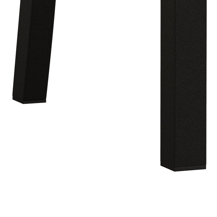 Rectangular Stretch Dining Table With 4 Chairs - Black / Gray