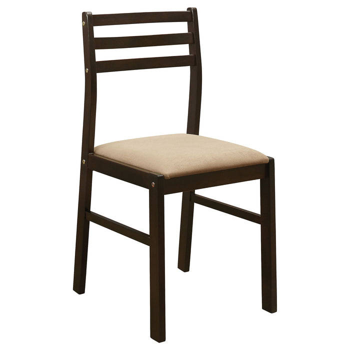 3 Piece Dining Set With Drop Leaf Table And Upholstered Chairs