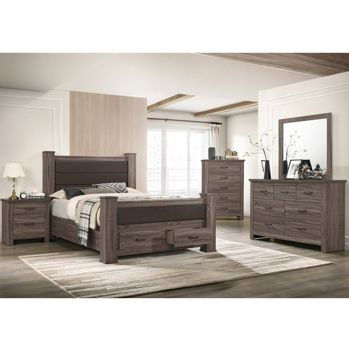 Upholstered Bed With Footboard Drawers