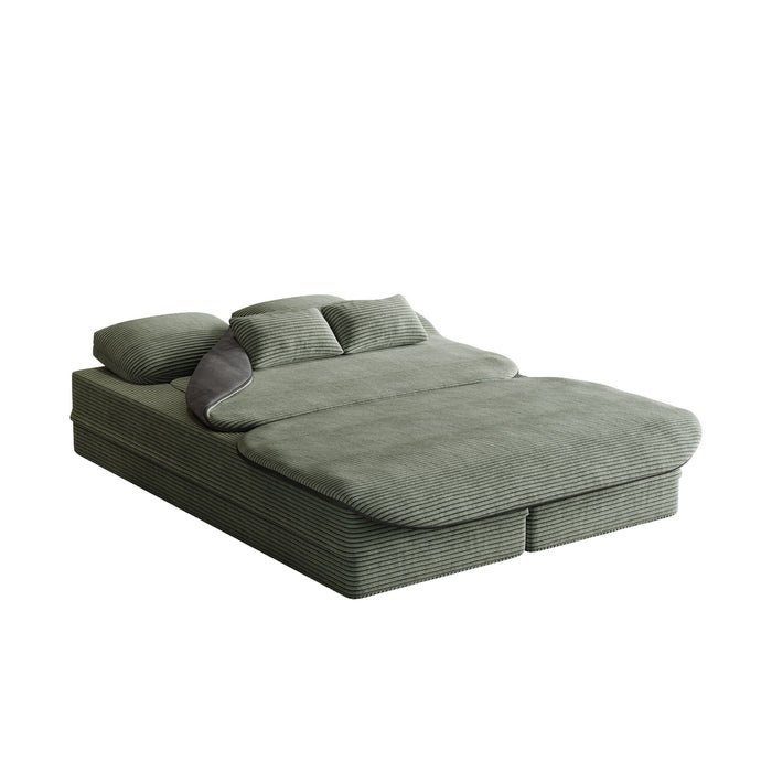 2 In 1 Foldable Sofa Bed With Multi Functional Blanket