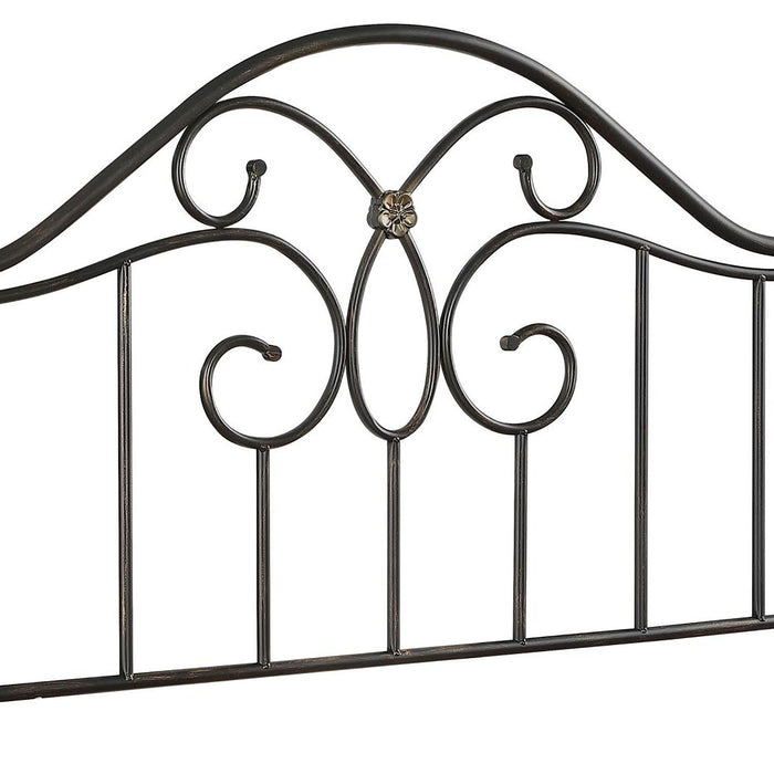 Full And Queen Headboard With Butterfly Detailing - Black