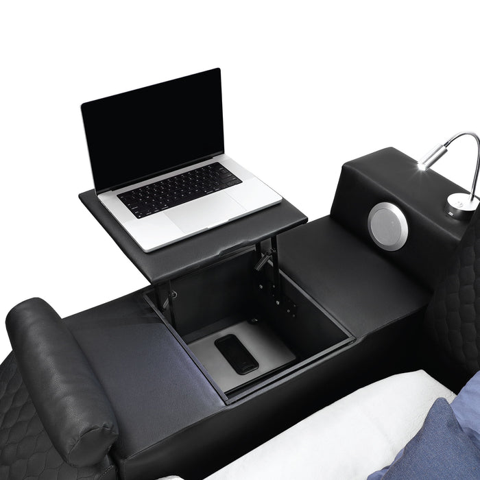 Zoya - Smart Multifunctional Bed, Built In Bluetooth Speakers, USB Charging