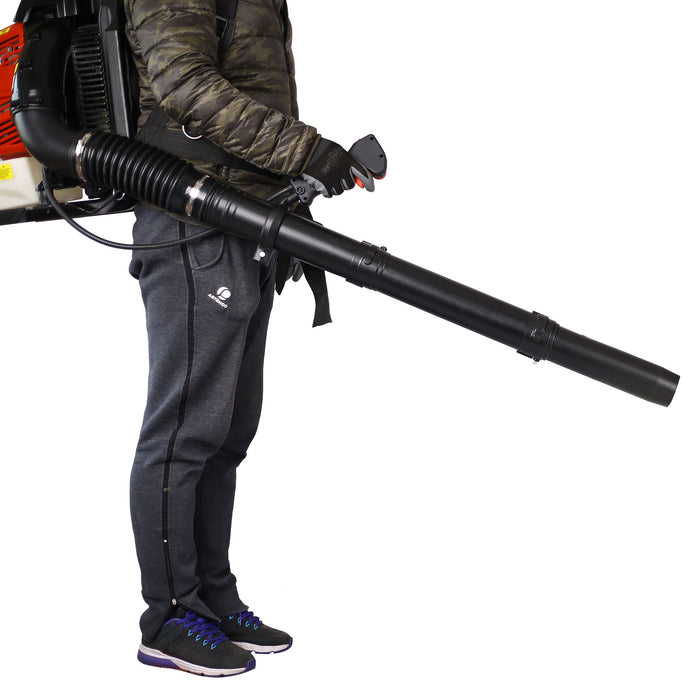 Powerful 76Cc 4 Stroke Gasoline Blower Epa Compliant Red Plastic - Red