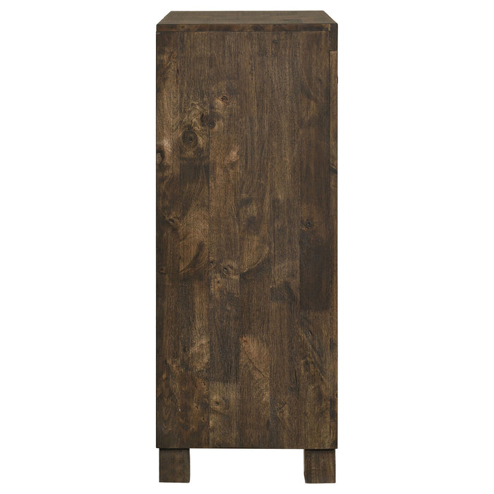 Bren - 5 Drawer Chest With Handles And Block Legs - Rustic
