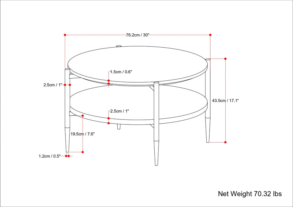 Wagner - Round Marble & Wood Table