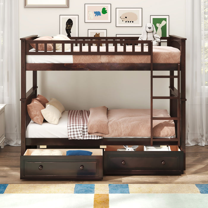 Bunk Bed With Drawers, Convertible Design
