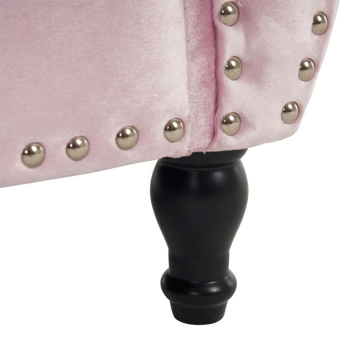 Luxurious Velvet Multifunctional Storage Ottoman Bench With Pillow