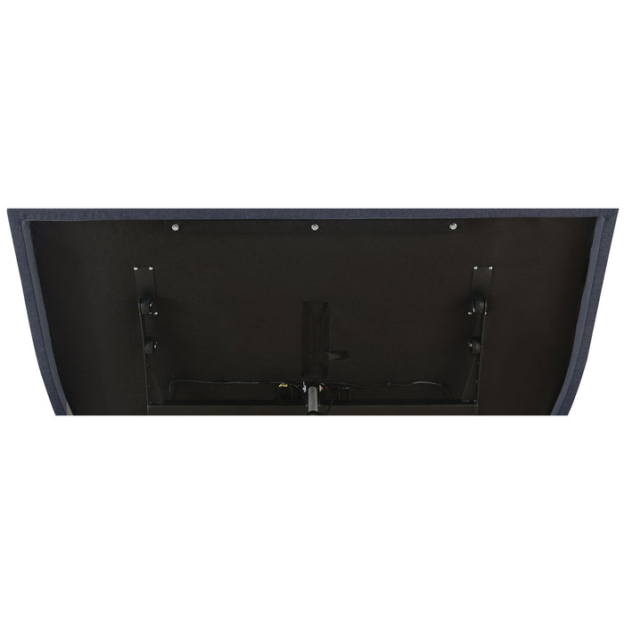 California King Adjustable Bed Base With Ergonomic Support And Wireless Remote Control - Black