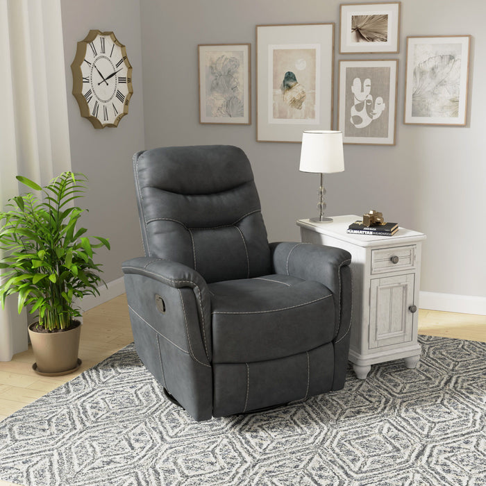 Danyon - Swivel Gliding Recliner - Charcoal Gray