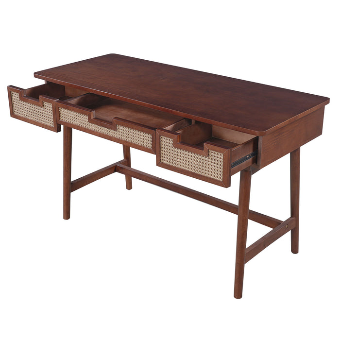 Writing Desk With 3 Drawers For Living Room