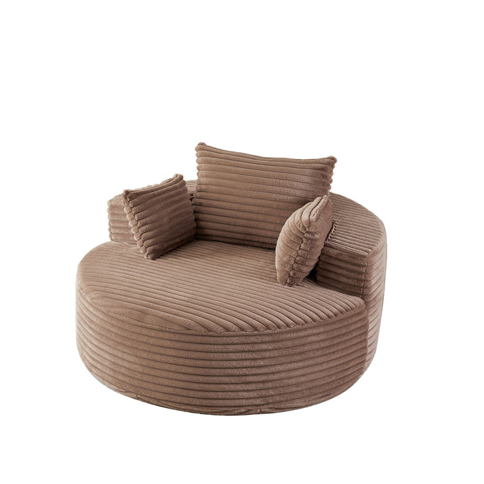 Modern Single Sofa With Backrest Pillow For Living Room