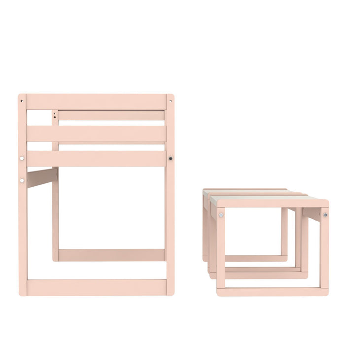 Signy - 3 Piece Activity Table Set - Pink / White