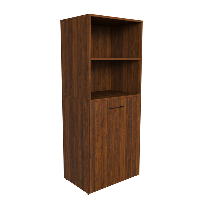 Stretchable Office Desk With Storage Shelves And Mobile Wheels
