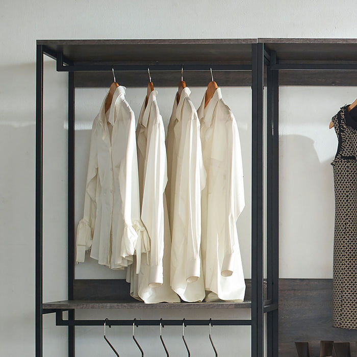 Monica - Wood Walk In Closet System & Modular Design Melamine - Rustic