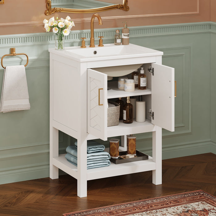 Modern Bathroom Vanity With Elegant Twill Design