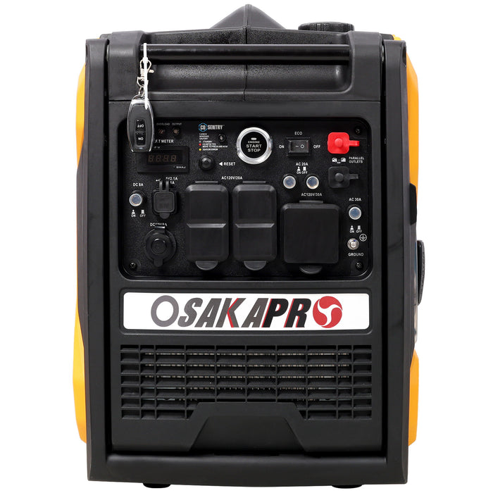 Super Quiet Inverter Generator 5.5Kw Portable Electric & Remote Start Aluminum, 224Cc 4 Stroke