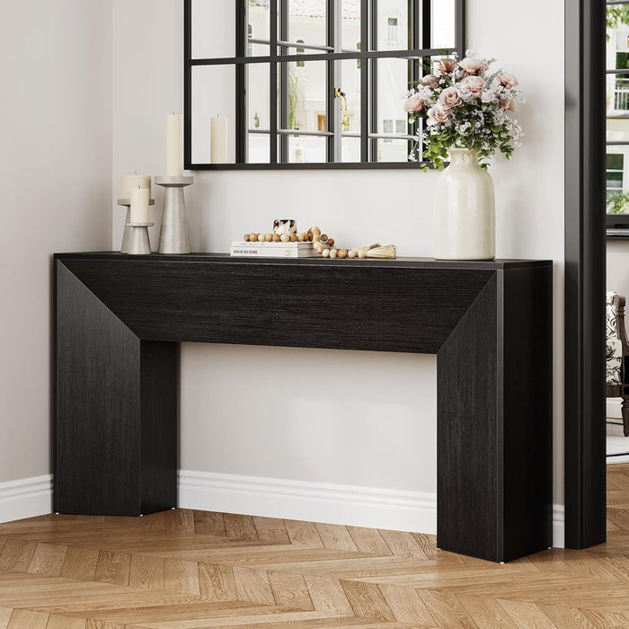 Extra Long Console Table Table Behind Couch For Hallway & Living - Black