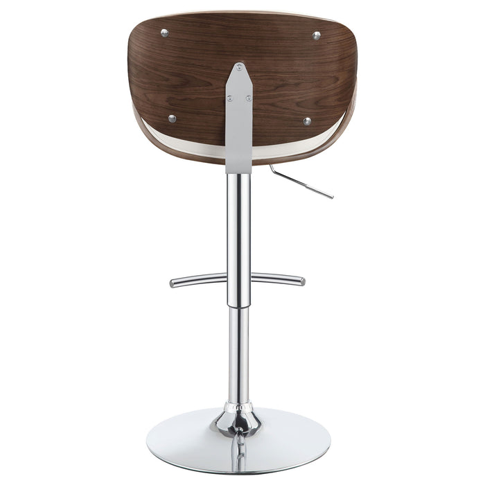 Adjustable Bar Stool With Upholstery - Ivory