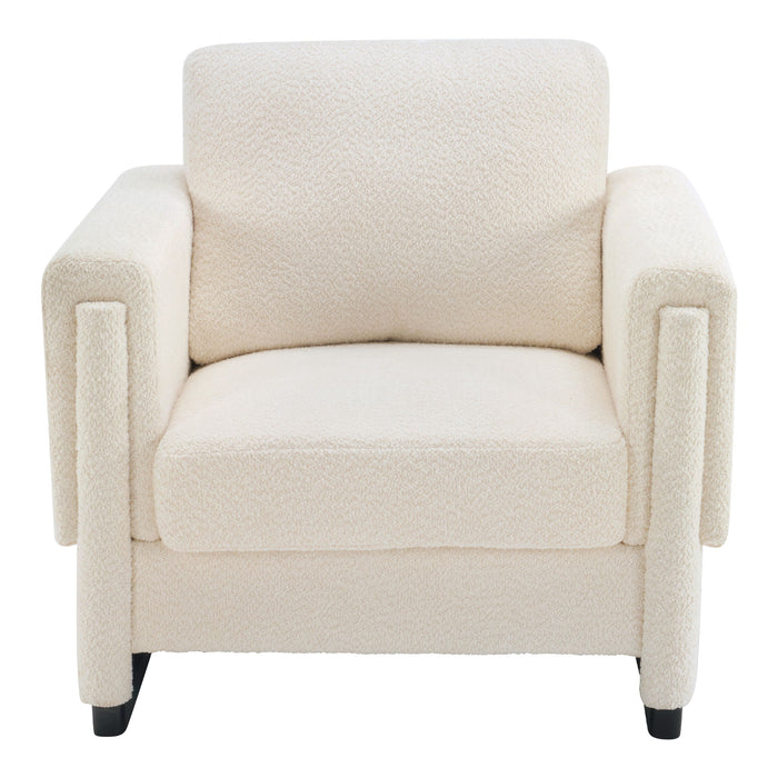 Upholstered Accent Armchair With Square Arm