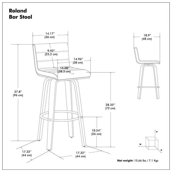 Roland - Upholstered Swivel Counter Height Stool