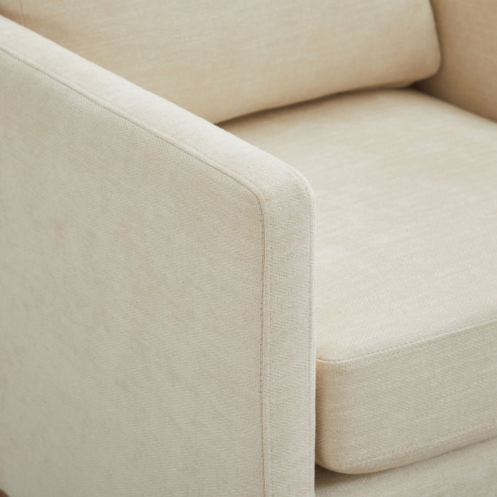 Square Upholstered Swivel Accent Chair