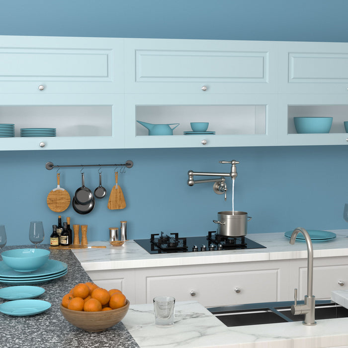 Modern Design Pot Filler Faucet Wall Mount Kitchen Sink Faucet Folding Stretchable