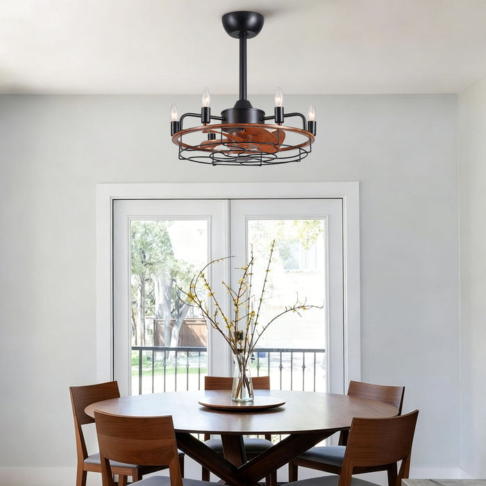Modern Farmhouse Ceiling Fan, Adjustable Hanging