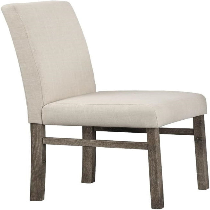 5 Piece Transitional Dining Set With Table And Upholstered Chairs