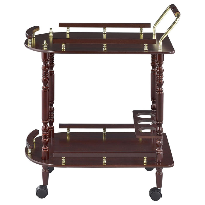 2 Shelf Serving Cart - Brown