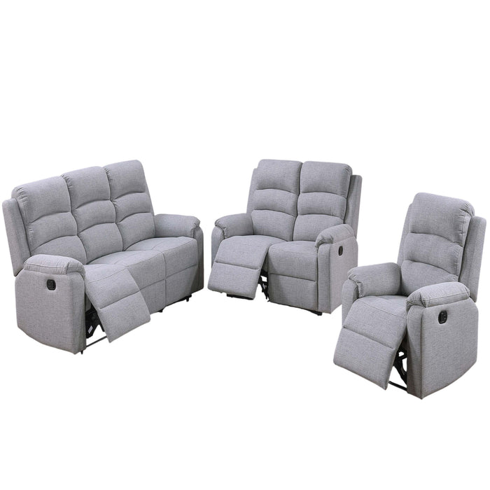 Modern Living Room Set With Manual Recliner
