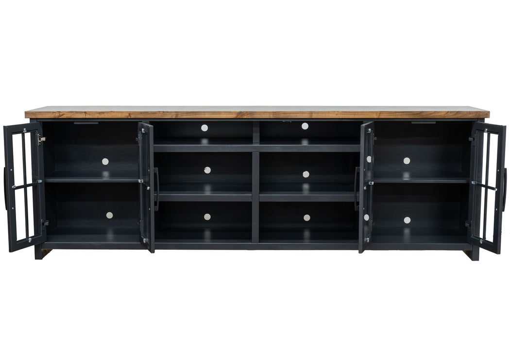 TV Stand Console For TVs Up To 100" - Black / Whiskey