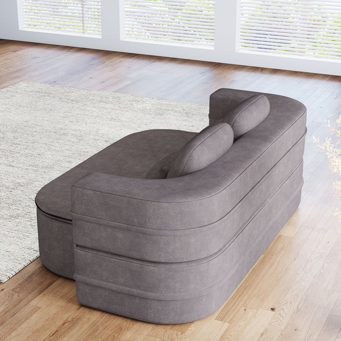 2 In 1 Foldable Sofa Bed With Multi Functional Blanket, Floor Lounge Sofa