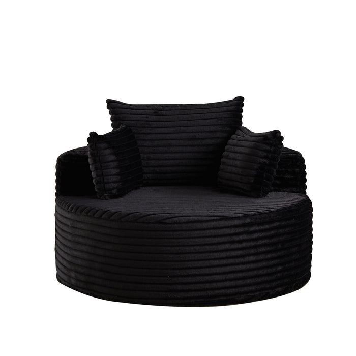 Modern Single Sofa With Backrest Pillow For Living Room