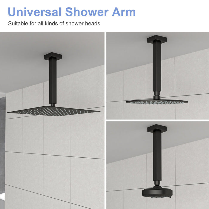Premium 8" Ceiling Mounted Shower Arm With Flange