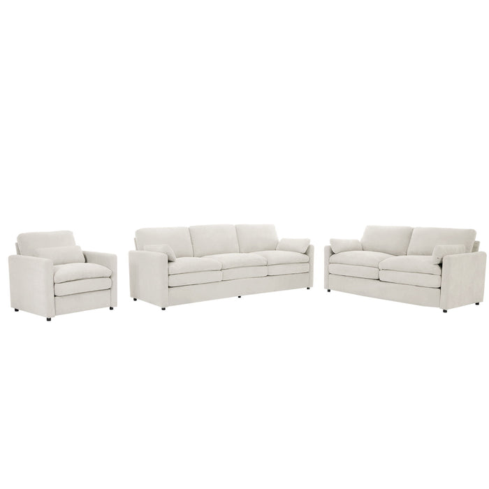 Cozy Upholstered Sofa Set For Living Room