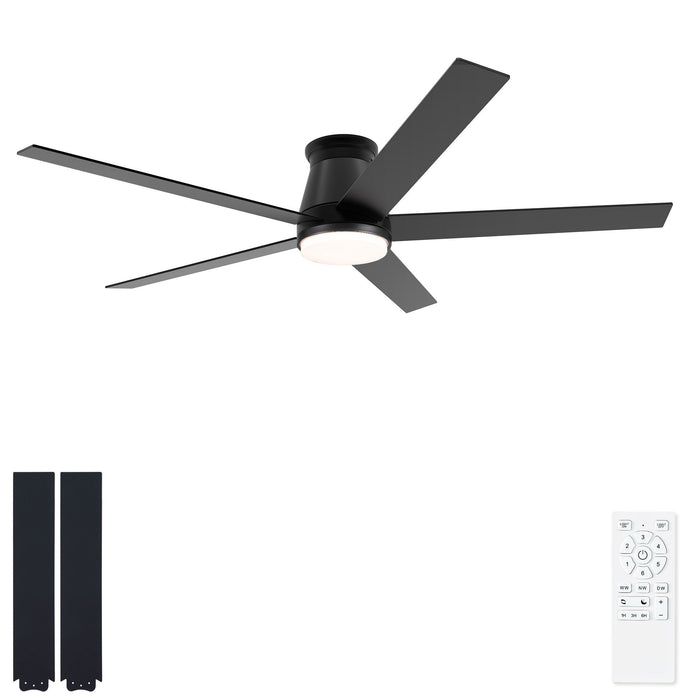 Flush Mount Ceiling Fan With Light