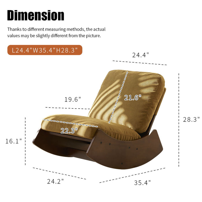 Comfortable High-Quality Upholstery Glider Rocking Chair