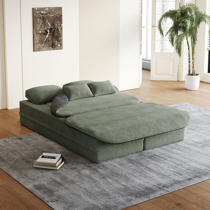2 In 1 Foldable Sofa Bed With Multi Functional Blanket