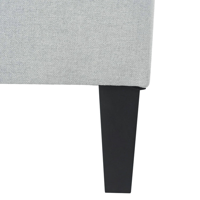 Classic Ottoman With Birch Wood Legs And Fabric Upholstery