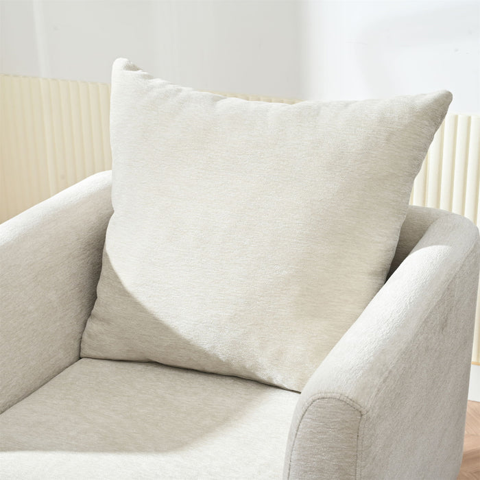 Modern Accent Upholstered Armchair With Pillow