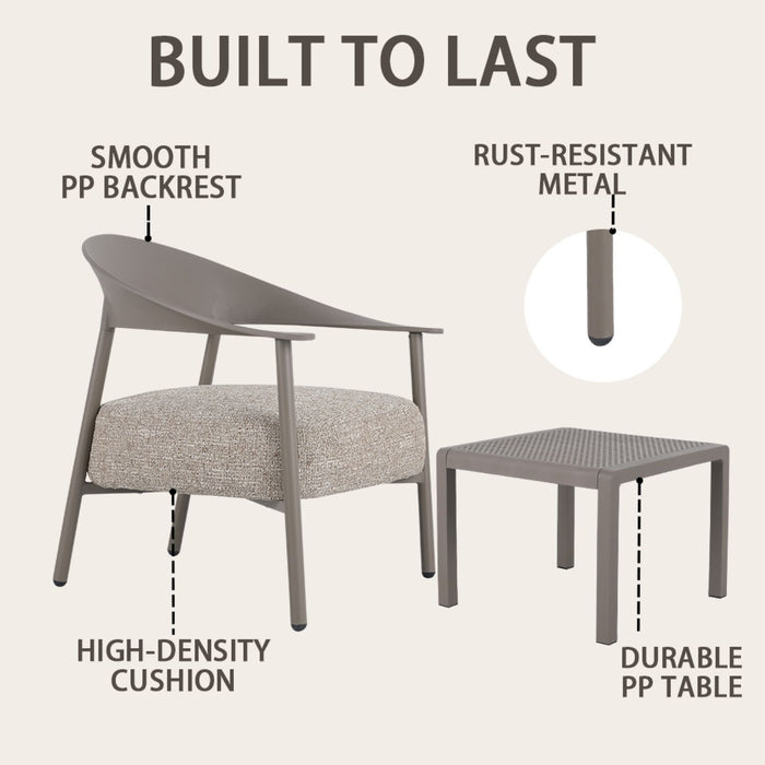 Furniture Set With Seat Cushions, Sturdy And Durable