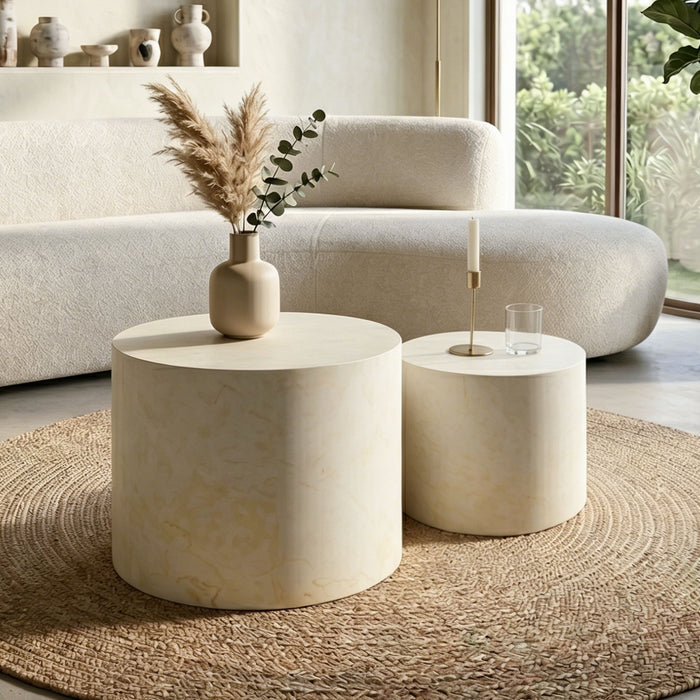 Modern Round Nesting Coffee Table (Set of 2)