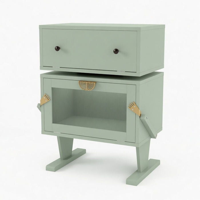 Robot LED Nightstand With 360° Rotating Drawer