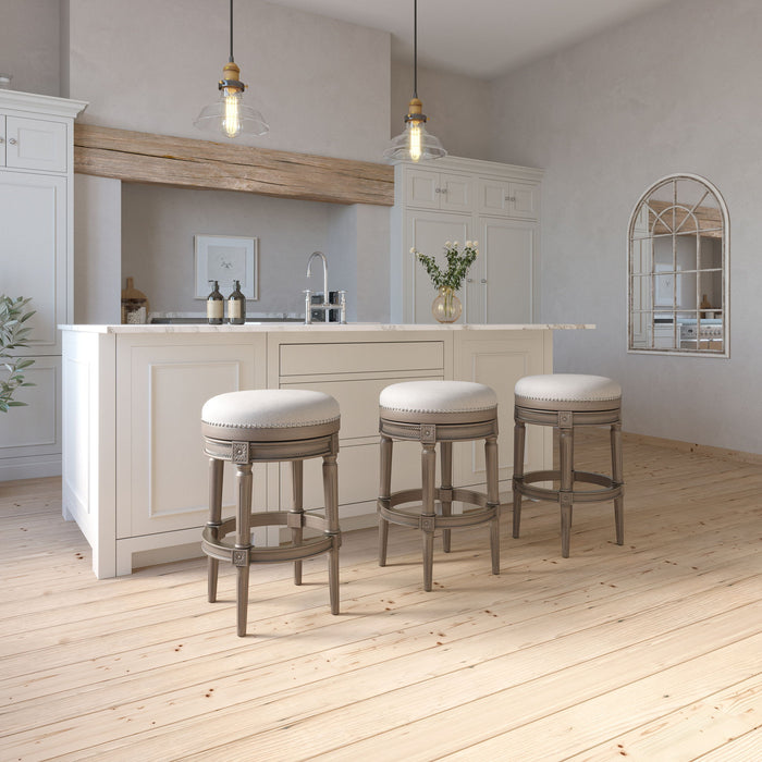 Rustic Elegance Backless Swivel Stool