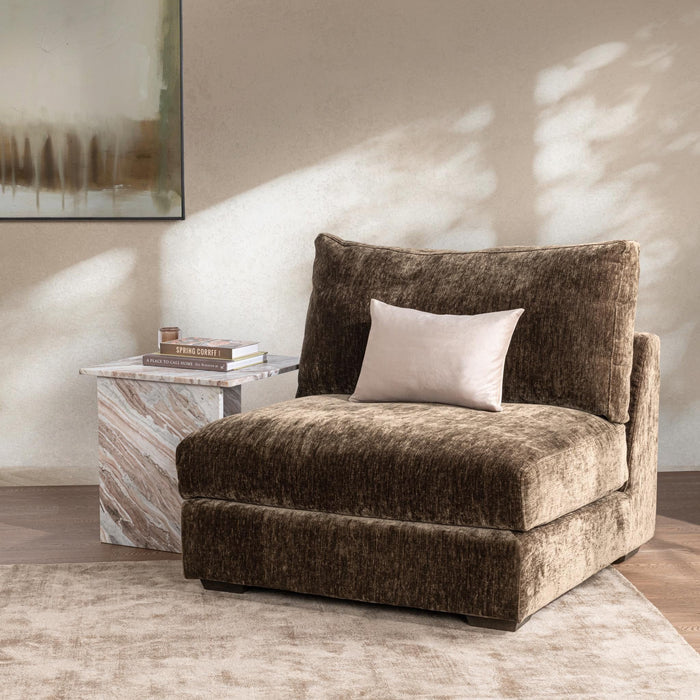 Ludwig - Armless Chair - Mossed Brown