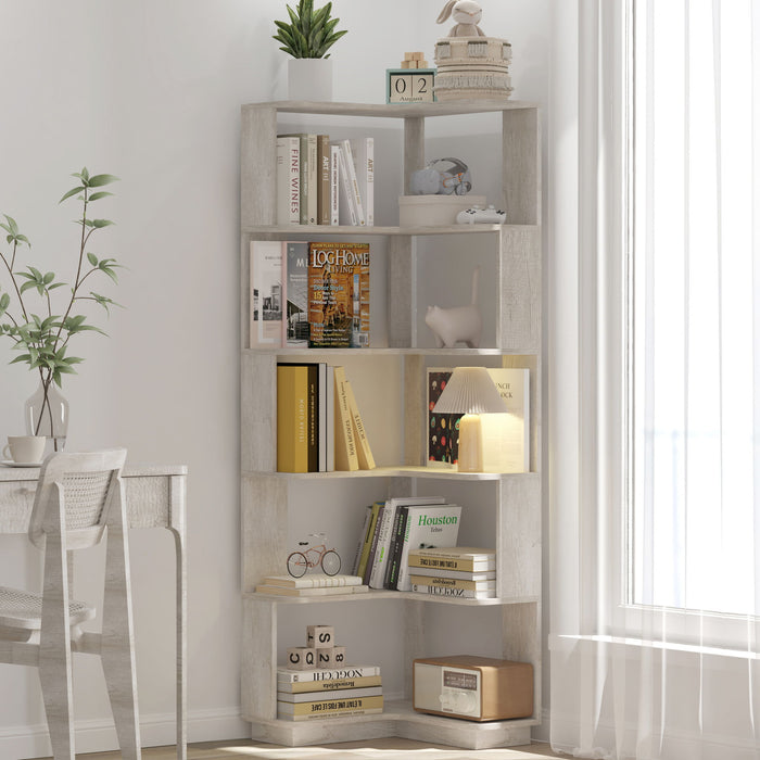 L-Shaped Corner Bookshelf