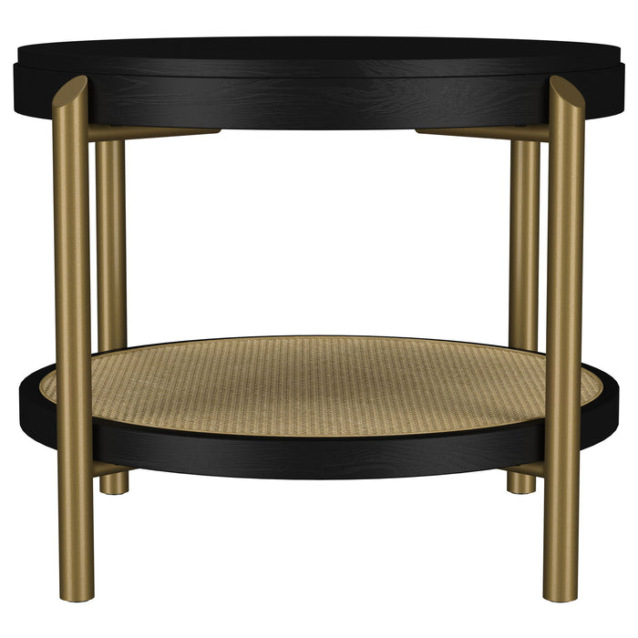 Benson - Round Table With Storage Shelf